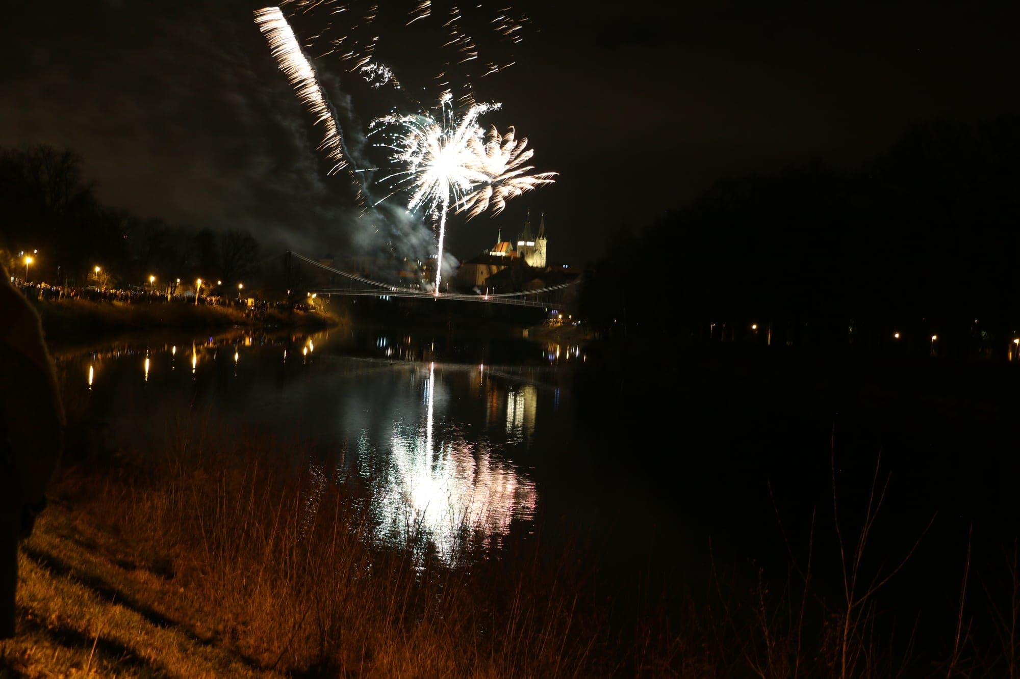 Výškové finále novoročního ohňostroje